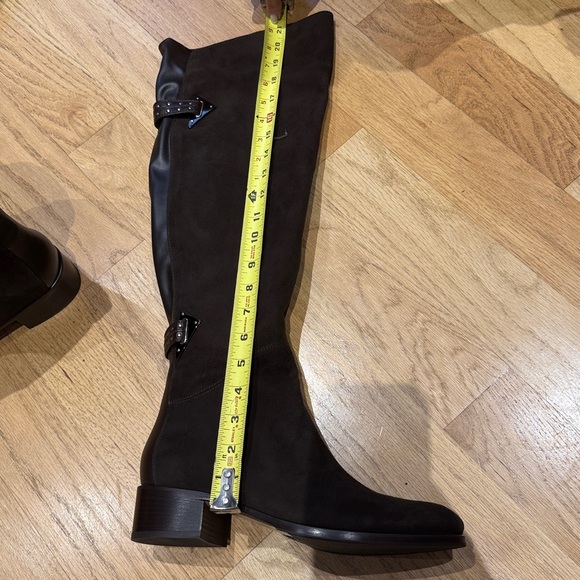 Le Pepe Italian brown suede leather over the knee boots Camoscio Fondente NEW - Picture 9 of 13